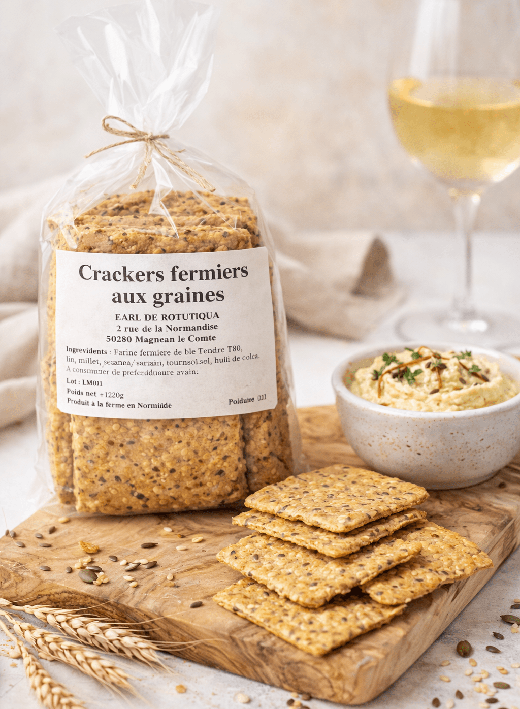 crackers fermier aux graines - vente de saucisson